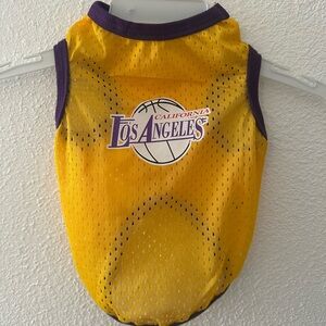 Yellow and purple dog jersey